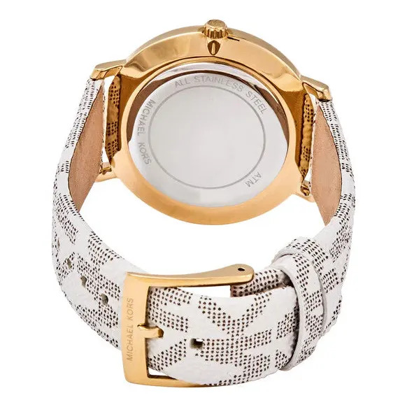 Michael Kors Addyson White PVC Ladies Watch- MK2946